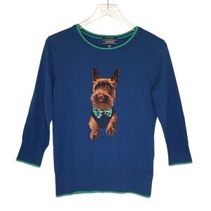 LAND’S END Dapper Dog Cotton Crewneck Sweater Size XSP